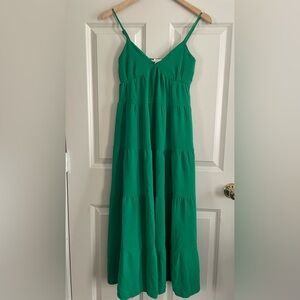 Elegant Green Maxi Adjustable straps Boho Dress